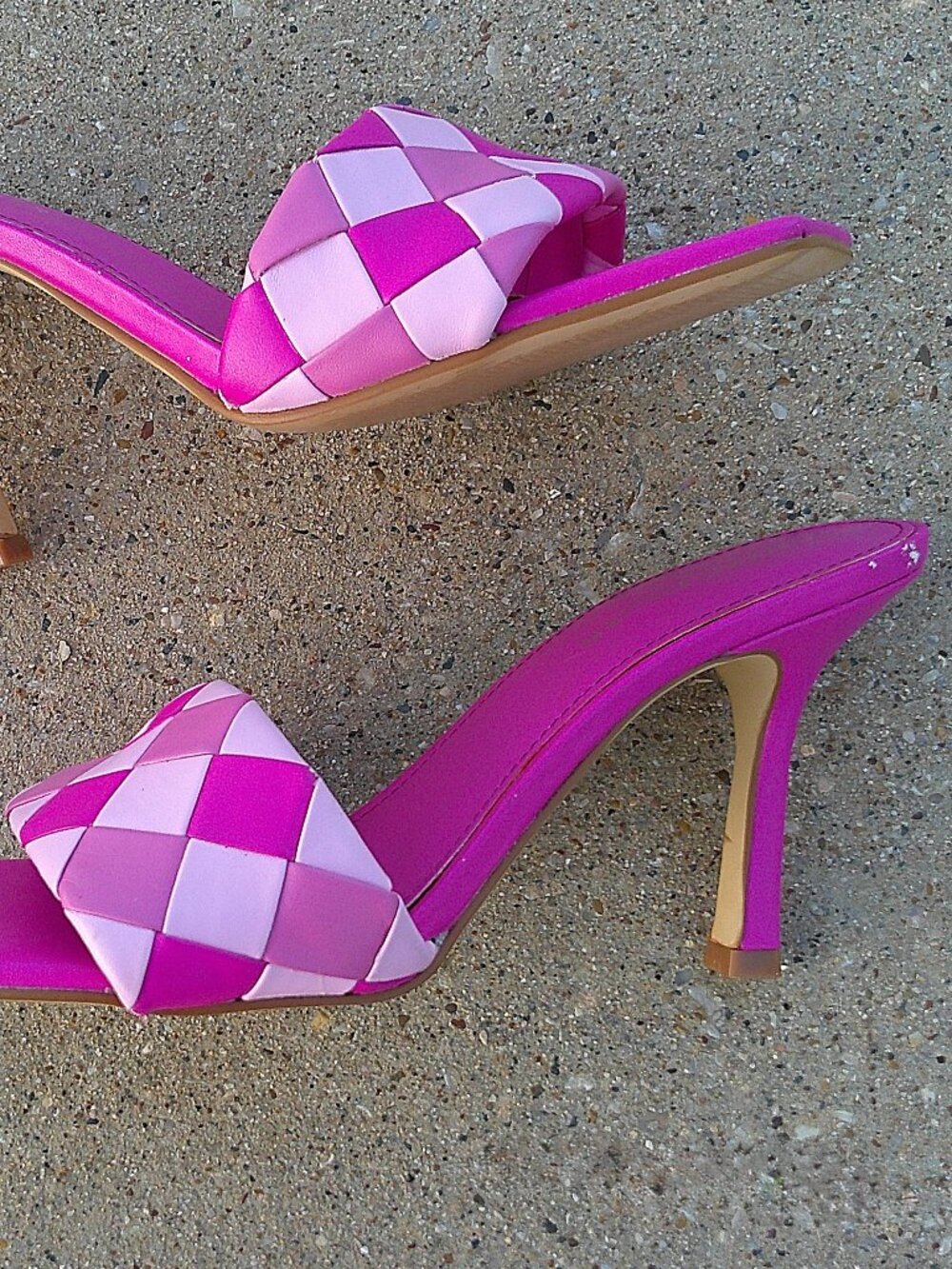 Marc Fischer Pink checker pumps size 8 M - Picture 4 of 14